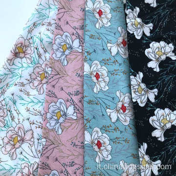 Nuovo design Stampa floreale Rayon Stock Lot Fabric